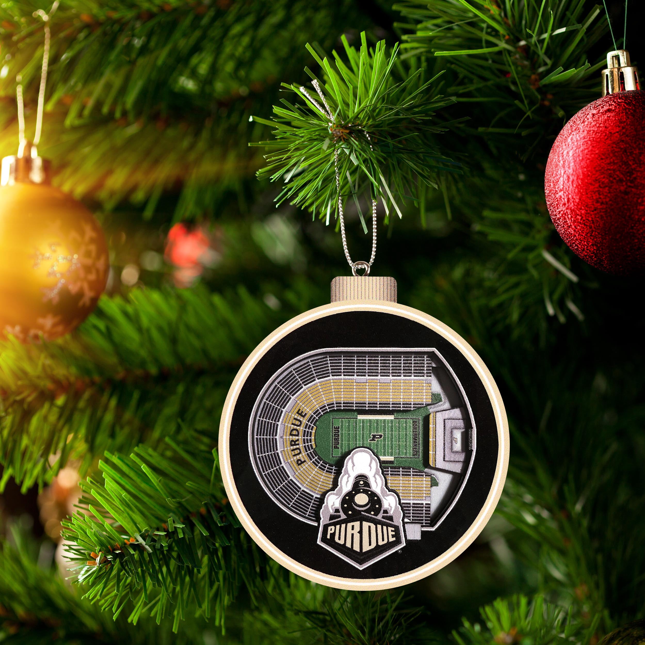 YouTheFan NCAA Purdue Boilermakers 3D StadiumView Ornament - Ross Ade Stadium