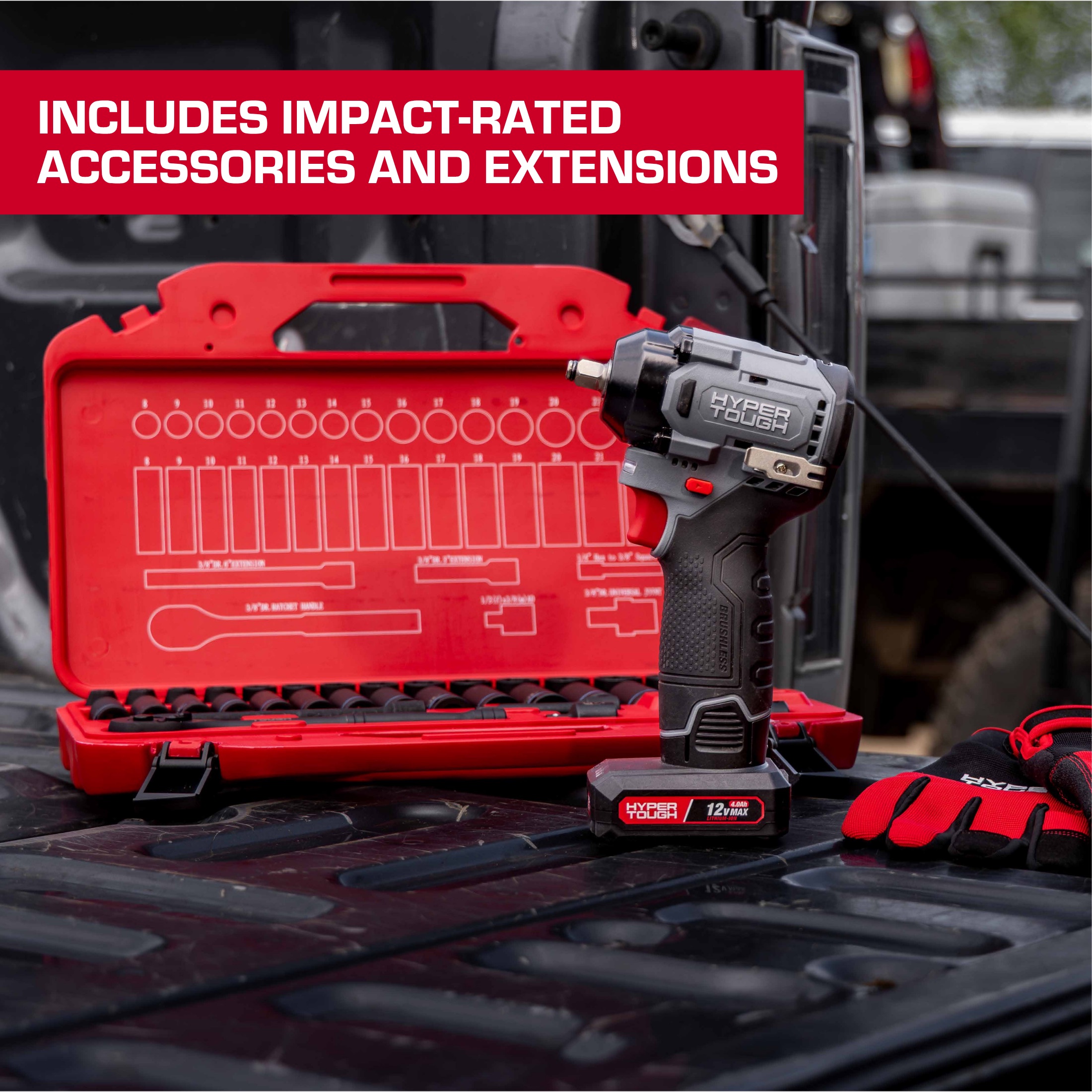 Hyper Tough 36-Piece 3/8 in Drive Metric Impact Socket Set photo 6