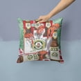 thumbnail image 2 of Carolines Treasures 8541PW1414 Dixie Beer and Crawfish  Orleans Fabric Decorative Pillow  14Hx14W multicolor, 2 of 4
