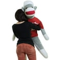 thumbnail image 4 of Big Plush Giant Valentine Sock Monkey 54" Soft Huge Stuffed Animal, Wears Removable T-shirt I LOVE YOU THIS MUCH, 4 of 6