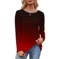thumbnail image 4 of Tii.MM Long Sleeve Shirts for Women Casual Comfy Crew Neck Loose Lounge Tunic Blouses 2024 Fall Trendy Tops, 4 of 6