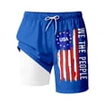 thumbnail image 5 of CONZONE 4Th Of July Mens Swim Trunks With Mesh Liner Patriotic Usa Flag Graphic Board Shorts for Men Elastic Waist Drawstring Independence Day American Summer Beach Swim Shorts, 5 of 5
