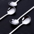 thumbnail image 3 of Stainless Steel Espresso Spoon, Mini Teaspoon, Coffee Sugar Dessert Cake Ice Cream Cappuccino, 4 Pack-Primary Color, 3 of 5