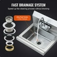 thumbnail image 6 of Easy-Install Wall Mount Hand Sink, Durable NSF 17x12.8" Stainless Steel Basin for Kitchen, Utility Room, Garage, 6 of 7