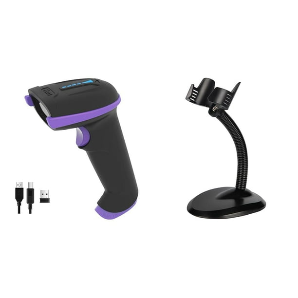 Escáner de código de barras Tera Wireless Versátil 2 en 1 Morado