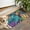 Colorful Tropical Leaf, variant on Rainbow Tie Dye Mandala Door Rugs,Washable Non Slip Door Mats Indoor,Decorative Door Mats,Entry Mat Indoor for Entrance,Bedroom,Kitchen,Bathroom,16"x24"