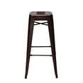 thumbnail image 4 of CSP Commerical Seating Products Oscar Gun Metal Dining Backless Bar Stool Chairs, 4 of 4