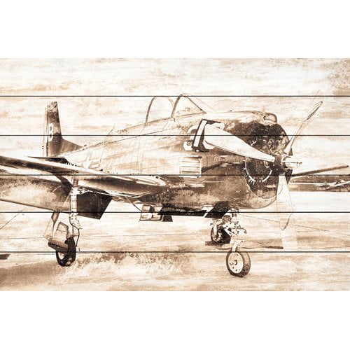 Marmont Hill "Vintage Aero" Painting Print on White Wood