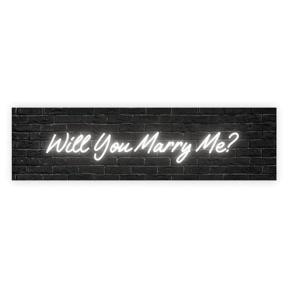 Koyal Wholesale Will You Marry Me Sign Banner, Industrial Neon | Proposal and Valentine's Day Decor Ideas, Pk-1
