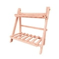 thumbnail image 3 of Estante plegable de madera Zulema para artículos de tocador doble Rosado, 3 of 8