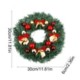 thumbnail image 3 of TanSiDing 1pcs Lifelike Artificial Christmas Wreath - Realistic Faux Greenery Decor, All-Weather Outdoor & Indoor Hanging Decoration for Holiday Party Home Door Wall 30cm, 3 of 6