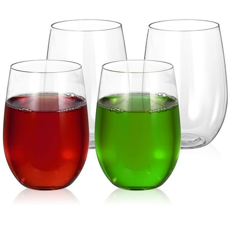 

Frcolor GlassGlasses Stemless Stemless Glasses Cups Disposablestem Shatterproof Unbreakable Glass