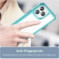 thumbnail image 3 of Case for iPhone 14 Pro Max Case Slim Dropproof [Defend from Drop/Scratch/Slip/Fingerprint] Clear Acrylic Hard Back Soft TPU Bumper Hybrid Phone Cover for iPhone 14 Pro Max-Crystal Blue, 3 of 16