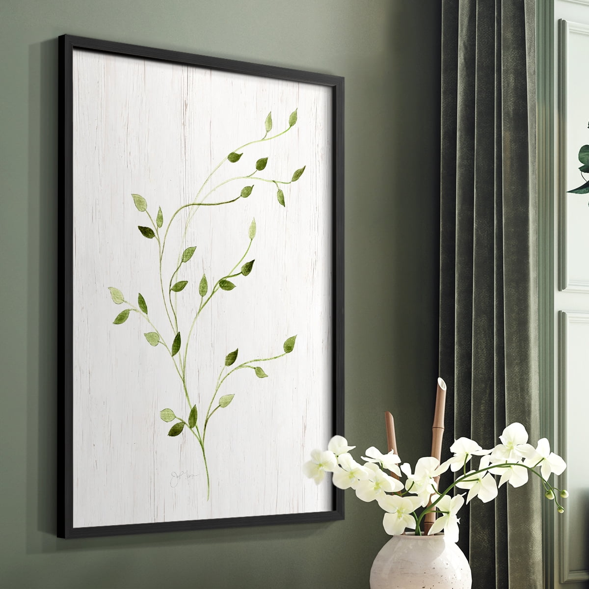 Windblown Leaves I Framed Print - Solid Wood in Single Picture Frame Solid Wood 2 Framed Print
