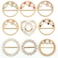 thumbnail image 2 of Metal Clip Buckle,9Pcs Rhinestone Scarf Buckle Ring Buckle Shirt Clip Professional Grade, 2 of 14