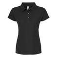 thumbnail image 4 of Tultex Women’s Short Sleeve Polo Shirt, 50/50 Cotton Polyester, Sport Pique Knit, Black, S, 4 of 5