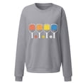 thumbnail image 4 of DPTALR T-Shirt à Manches Longues pour Femmes, Col Rond, Imprimé, Blouse Ample, Chandails en Molleton Sans Capuche, 4 of 4