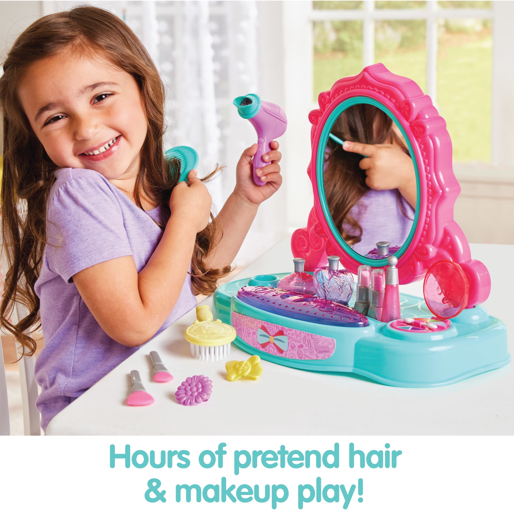 Kidoozie Glamour Girls Styling Center, Pretend Play Cosmetics and