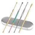 thumbnail image 4 of fastboy 4Pcs Double-Headed Earpicks Set Stainless Steel Earpick Wax Remover Earwax Cleaning Tools, 4 of 6