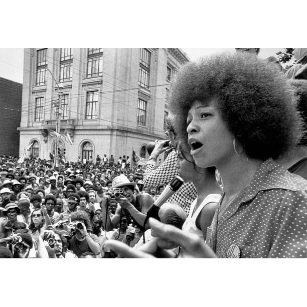 Angela Davis (1944- ) Namerican Political Activist Davis Speaking At A