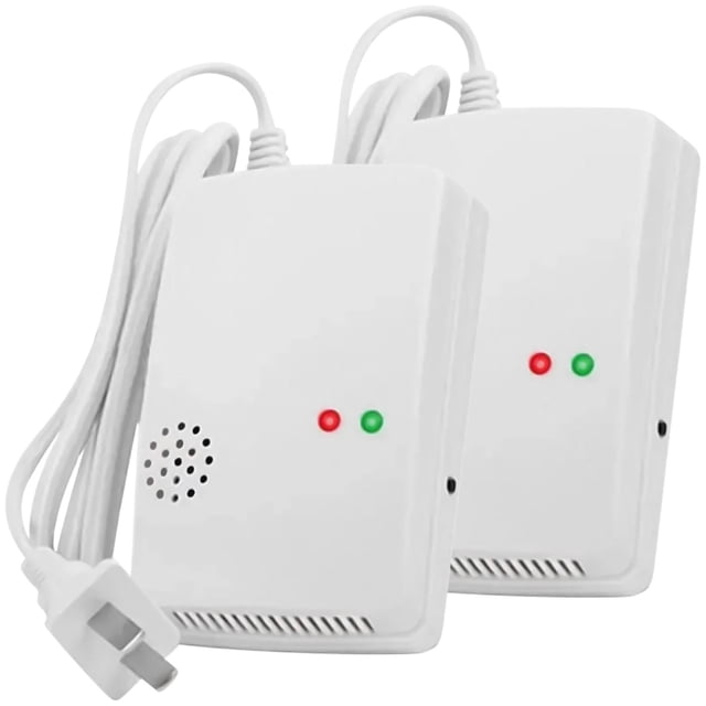 Detector de Gas Natural VentDepot DetectoGas 2 Pieza alarma 85db 15% LEL 220V 50Hz CA color blanco