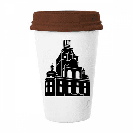 

Germany Famous Building Architecture Mug Coffee Drinking Glass Pottery Cerac Cup Lid