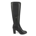 thumbnail image 2 of DREAM PAIRS Women Suede/Pu Classic Chunky Heel Platform Knee High and Up Boots MIDLEG BLACK/PU Size 8, 2 of 5