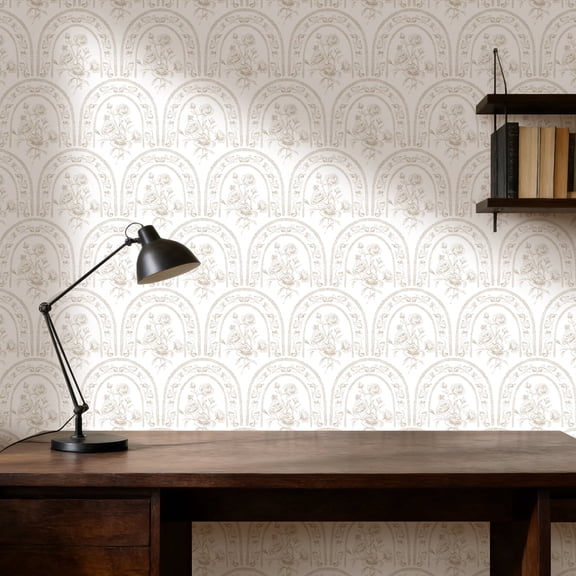 DAZLUTE Large Floral Peel and Stick Wallpaper Vintage Floral Wallpaper Stylish Floral Contact Paper Leaf Wallpaper Self Adhesive Removable Wallpaper,17.71" x 118"