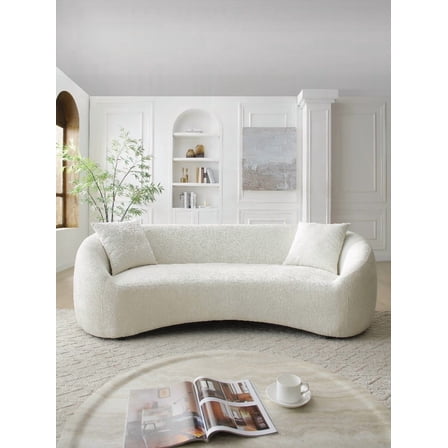 Modern Style 93.31" Chenille Velvet Sofa | 3 Seater, Living Room Couch