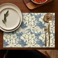 thumbnail image 4 of Pioneer Flower Floral Print Pattern Summer Placemats Table Placemats Set Of 6-Linen Kitchen Washable Placemats Table Mats 12x18 Inch Non-Slip Heat Resistant, 4 of 5