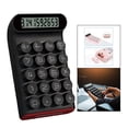 thumbnail image 3 of Calculadora portátil con almohadilla para el pie, electrónica, estándar, apagado inteligente para reuniones negro, 3 of 9