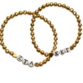 thumbnail image 4 of Custom Handmade Sorority Bracelet u0394u03a3u0398 gold bead with greek letters, 4 of 8