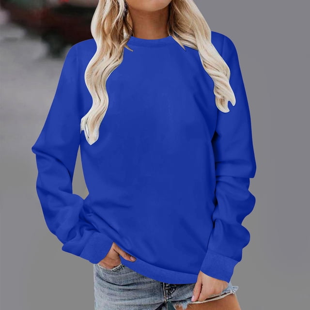 TACILIP Vêtements d'Automne pour Femmes Grande Taille, Chandail à Col Rond, Chandail, Hauts pour Femmes, Chandails à Manches Longues, Vêtements d'Hiver pour Femmes