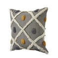 thumbnail image 4 of LR Home Trellis Striped Tufted Throw Pillow, Multi-color, 20" Square, Count per Pack 1, 4 of 6