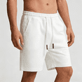 thumbnail image 3 of Jolyshlid 4 Pack Men's Athletic Shorts with Pockets, Elastic Waist Drawstring Lightweight Workout & Casual Shorts for Summer,M, 3 of 11