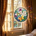 thumbnail image 4 of Acrylic Puzzles Suncatcher Window Hanging, 83 Pieces 7.4 Inch Sun Catcher Stained Glass Acrylic Puzzle Decoration for Women Men Mom Birthday Home Decor (Blossom Songbirds Animals), 4 of 8