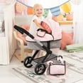 thumbnail image 5 of Bayer Design: Doll Pram Xeo - Soft Pink-Grey-Stars - 2-In-1 Pushchair & Stroller, Adjustable Handle, Swivel Wheels, Handbag, Dolls Up To 18", Kids 3+, 5 of 9