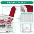 thumbnail image 3 of VIVIJASON 3-Piece Outdoor Conversation Bistro Set, Patio Swivel Glider Rocking Chairs Rattan Furniture Sets w/ 2 White Rattan Chairs, Glass Top Side Table for Porch Backyard, Red Cushions, 3 of 8