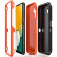 thumbnail image 4 of NIFFPD Samsung Galaxy A13 5G Case + Sreen Protector TPU+PC Heavy Duty Hard Shockproof Armor Protector phone Case Compatible with Samsung Galaxy A13 5G (Black+Orange), 4 of 7