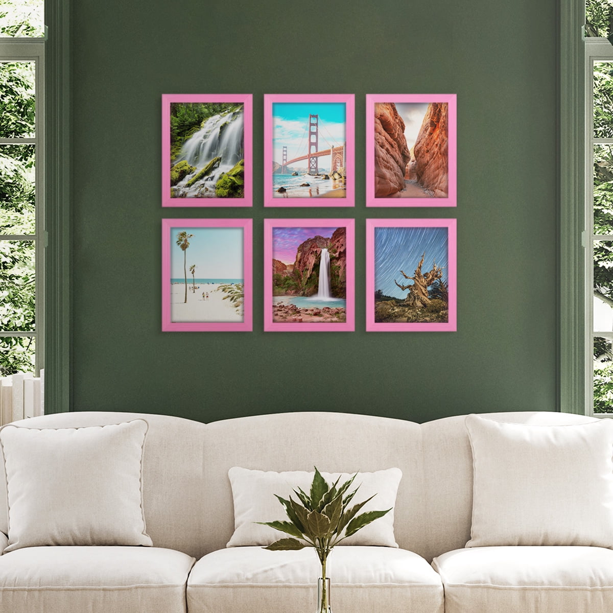 Wexford Home Textured 8" x 10" Pink Picture Frame (Set of 6)