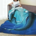 thumbnail image 4 of Two Dolphins Blanket Smooth Soft Pattern Print Throw Blanket for Sofa Chair Bed Office Twin 50"x40", 4 of 7