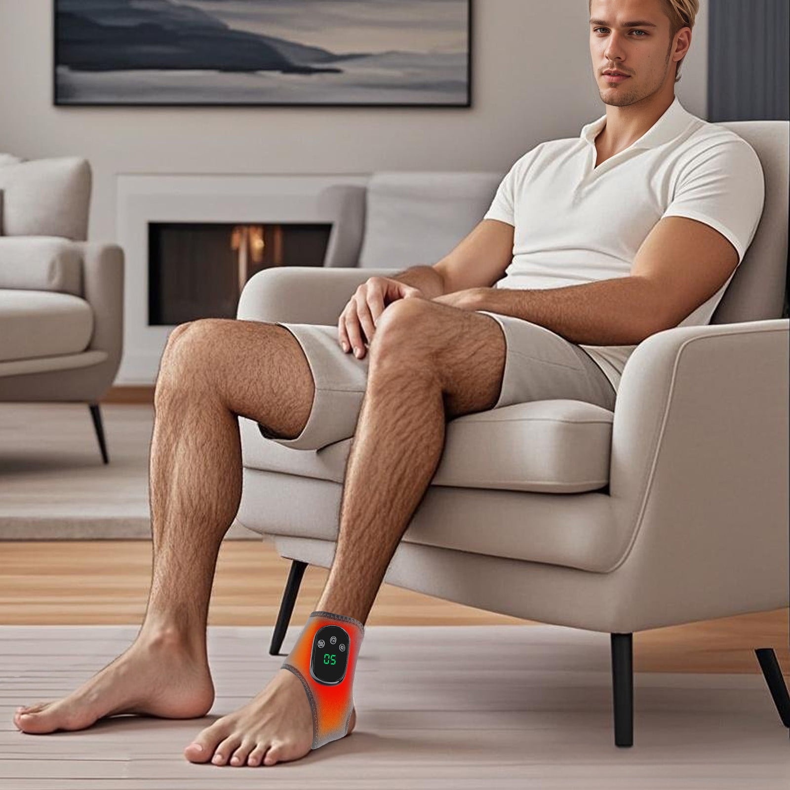 Foot and Ankle Massager for Pain Relief w/ Heat for All Ages