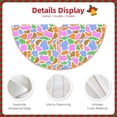 thumbnail image 4 of Daiia Colorful Cow Skin Drawing Merry Christmas Tree Skirt , Xmas Large Lace-up Tree Skirt, Santa Snowflakes Rustic Home Decorations New Year Party Farmhouse Decor-30", 4 of 7