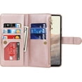 thumbnail image 5 of Google Pixel 6 Phone Case Wallet for Women Men with Crossbody Strap Lanyard,Google Pixel 6 Wallet Case with Card Holer,Zipper Pocket PU Leather Phone Case for Pixel 6, 6.4 Inch, Rosegold, 5 of 18