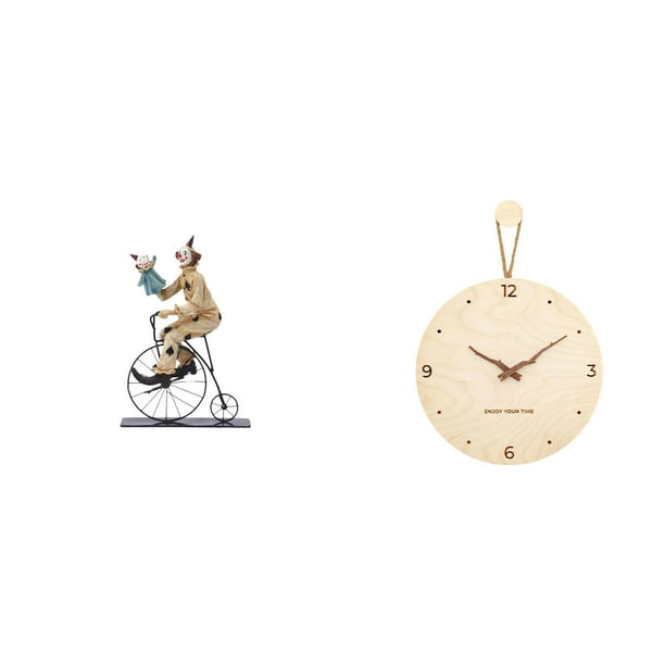 Figuras de payasos,Estatua de payaso,escultura,adorno de mesa,Colección de estatuillas de payasos adorables,Reloj de pared,Reloj de pared decorativo para sala de estar,silencioso