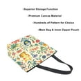 thumbnail image 3 of FORMRS Womens Canvas Tote Bag with Zipper Inner Pocket Shoulder Handbag, Floral Animals, 3 of 7