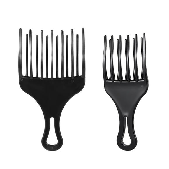 Amdohai 2PCS Afro Hair Pick Comb Curly Hair Brush Comb Detangle Hairbrush Wide Tooth Comb Hairdressing Styling Tool for Man & Woman