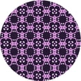 thumbnail image 1 of Ahgly Company Machine Washable Indoor Round Transitional Purple Area Rugs, 6' Round, 1 of 7