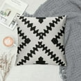 thumbnail image 2 of ONETECH  Black and White Boho Pillow Covers Aztec Geometry Blend Square Decorative Throw Pillow Covers for Sofa Couch Bed Decor (White), 2 of 5