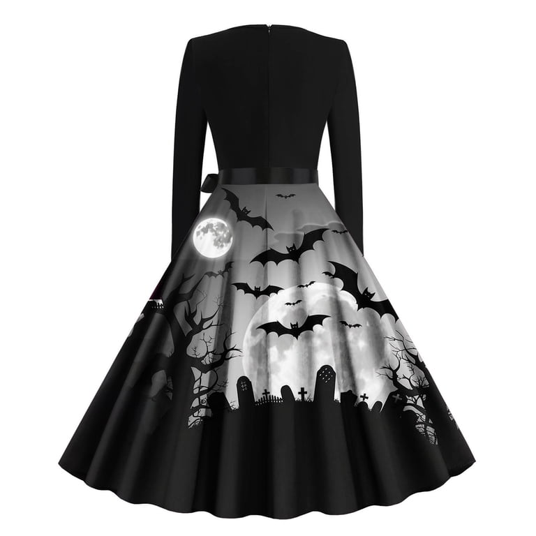 knee length dresses for ladies Black Gothic Wedding Dress A-Line Sleeveless with Train WD704 US16 / Black